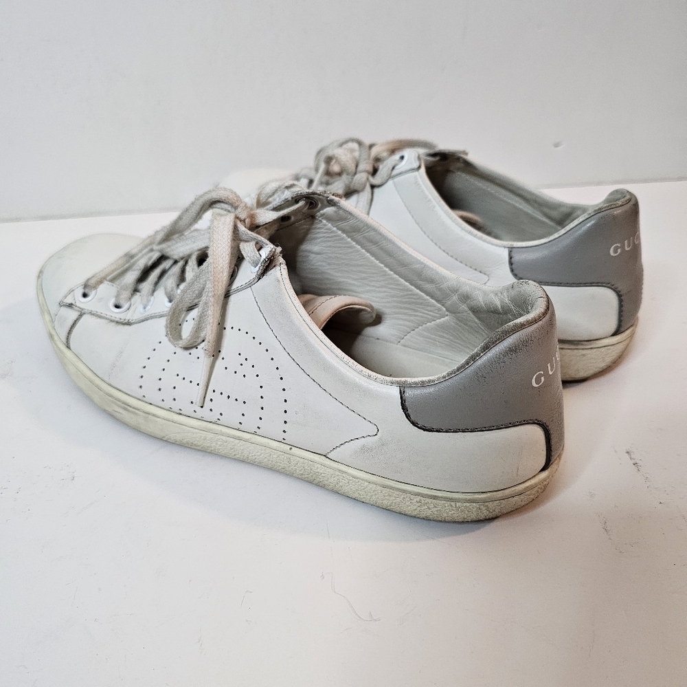 Gucci Ace Interlocking G Low Sneakers White Leather Womens Size US 9 UK 39 - Picture 9 of 16